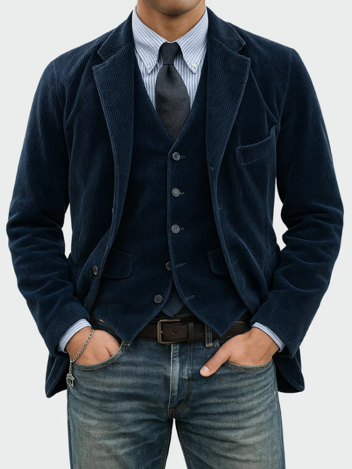 Tommy™ | Conjunto De 2 Piezas: Blazer Y Chaleco